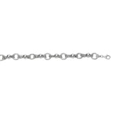 Silver Multi-Strand Bead Link Bracelet